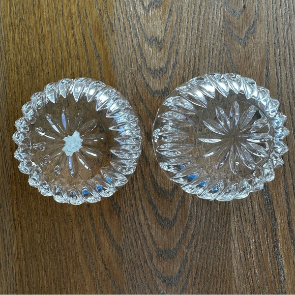 Zajecar Lead Crystal Trinket Votive Decorative Bowl Candy Dish Pair Vintage - Picture 2 of 10